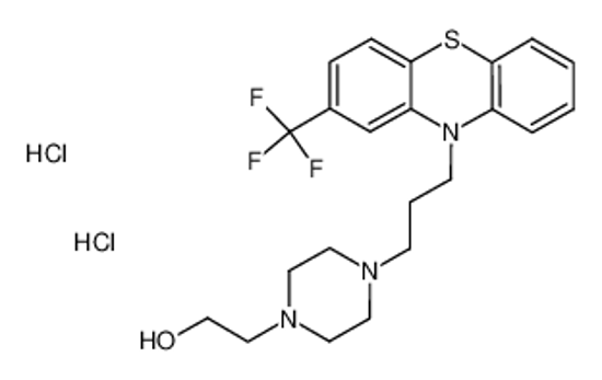Picture of 2-[4-[3-[2-(trifluoromethyl)phenothiazin-10-yl]propyl]piperazin-1-yl]ethanol,dihydrochloride
