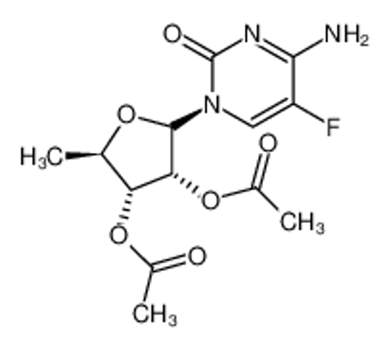 Picture of 2',3'-di-O-acetyl-5'-deoxy-5-fluorocytidine