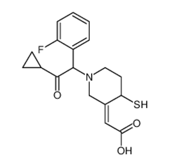 Picture of 2-[1-[2-cyclopropyl-1-(2-fluorophenyl)-2-oxoethyl]-4-sulfanylpiperidin-3-ylidene]acetic acid