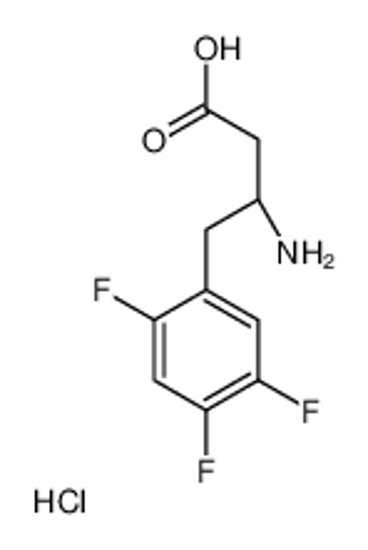 Picture of (3R)-3-amino-4-(2,4,5-trifluorophenyl)butanoic acid,hydrochloride