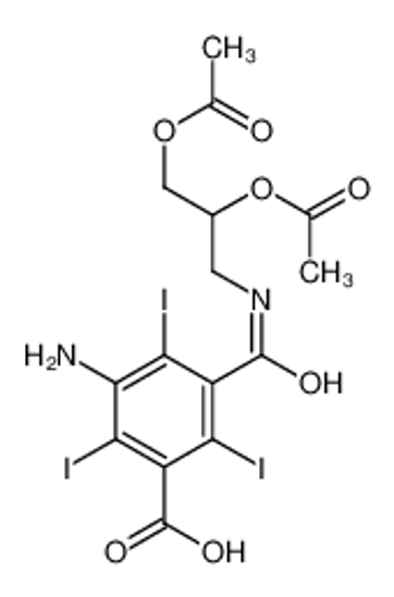 Picture of 3-amino-5-(2,3-diacetyloxypropylcarbamoyl)-2,4,6-triiodobenzoic acid