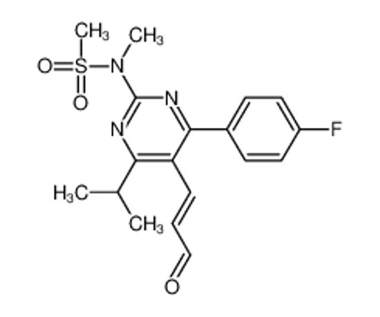 Picture of N-[4-(4-fluorophenyl)-5-[(E)-3-oxoprop-1-enyl]-6-propan-2-ylpyrimidin-2-yl]-N-methylmethanesulfonamide