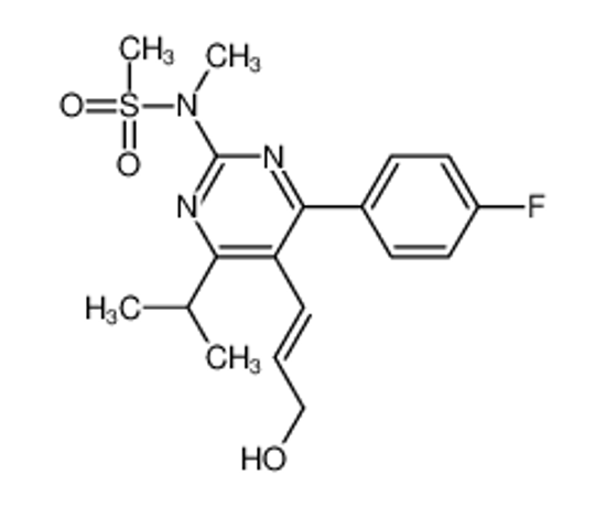Picture of N-[4-(4-fluorophenyl)-5-[(E)-3-hydroxyprop-1-enyl]-6-propan-2-ylpyrimidin-2-yl]-N-methylmethanesulfonamide