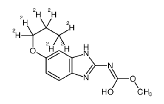 Picture of methyl N-[6-(1,1,2,2,3,3,3-heptadeuteriopropoxy)-1H-benzimidazol-2-yl]carbamate