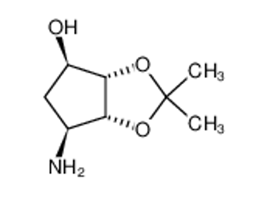 Picture of (3aS,4R,6S,6aR)-6-amino-2,2-dimethyltetrahydro-3aH-cyclopenta[d][1,3]dioxol-4-ol