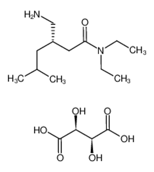 Picture of (S)-3-aminomethyl-N,N-diethyl-5-methylhexanamide D-(-)-tartrate