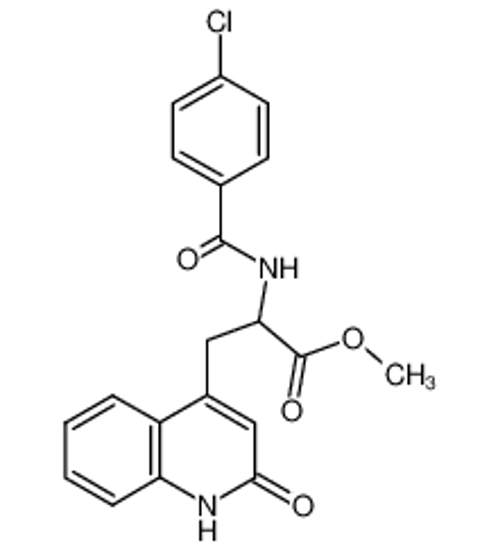 Picture of methyl 2-(4-chlorobenzoylamino)-3-(2-oxo-1,2-dihydroquinolin-4-yl)propionate