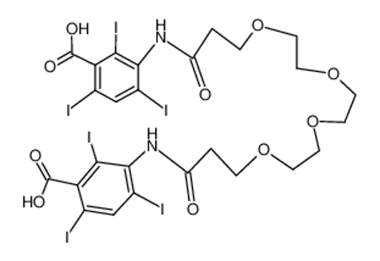 Picture of 3-[3-[2-[2-[2-[3-(3-carboxy-2,4,6-triiodoanilino)-3-oxopropoxy]ethoxy]ethoxy]ethoxy]propanoylamino]-2,4,6-triiodobenzoic acid