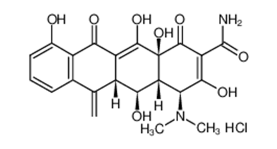 Picture of 4-(dimethylamino)-1,5,10,11,12a-pentahydroxy-6-methylidene-3,12-dioxo-4,4a,5,5a-tetrahydrotetracene-2-carboxamide,hydrochloride