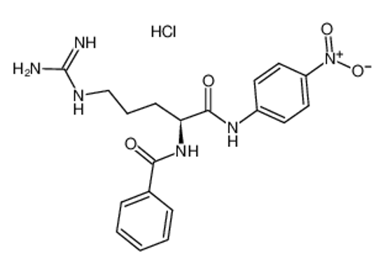 Picture of N-[(2S)-5-(diaminomethylideneamino)-1-(4-nitroanilino)-1-oxopentan-2-yl]benzamide,hydrochloride
