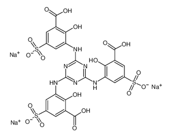 Picture of trisodium,3-[[4,6-bis(3-carboxy-2-hydroxy-5-sulfonatoanilino)-1,3,5-triazin-2-yl]amino]-5-carboxy-4-hydroxybenzenesulfonate