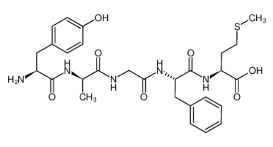 Picture of (2S)-2-[[(2S)-2-[[2-[[(2R)-2-[[(2S)-2-amino-3-(4-hydroxyphenyl)propanoyl]amino]propanoyl]amino]acetyl]amino]-3-phenylpropanoyl]amino]-4-methylsulfanylbutanoic acid