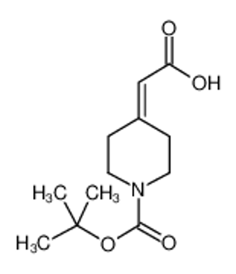Picture of 2-[1-[(2-methylpropan-2-yl)oxycarbonyl]piperidin-4-ylidene]acetic acid