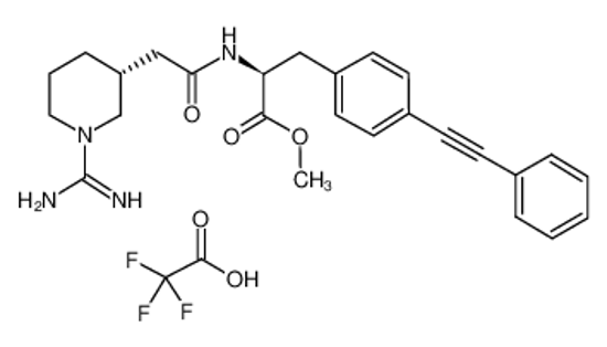 Picture of methyl (2S)-2-[[2-[(3R)-1-carbamimidoylpiperidin-3-yl]acetyl]amino]-3-[4-(2-phenylethynyl)phenyl]propanoate,2,2,2-trifluoroacetic acid
