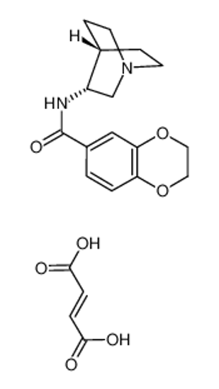 Picture of N-[(3R)-1-azabicyclo[2.2.2]octan-3-yl]-2,3-dihydro-1,4-benzodioxine-6-carboxamide,but-2-enedioic acid