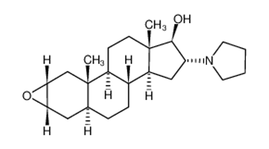 Picture of (2a,3a,5a,16b,17b)-2,3-Epoxy-16-(1-pyrrolidinyl)androstan-17-ol