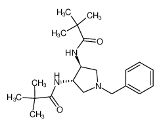 Picture of N-[(3S,4S)-1-benzyl-4-(2,2-dimethylpropanoylamino)pyrrolidin-3-yl]-2,2-dimethylpropanamide