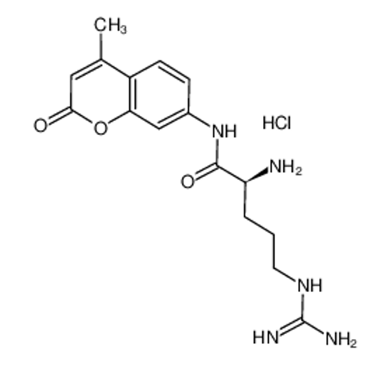 Picture of (2S)-2-amino-5-(diaminomethylideneamino)-N-(4-methyl-2-oxochromen-7-yl)pentanamide