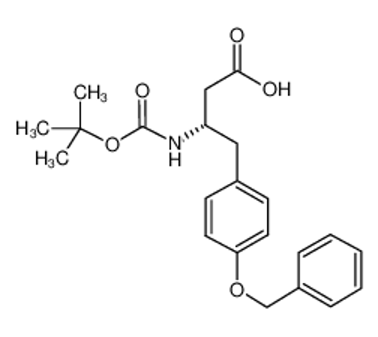 Picture of (3S)-3-[(2-methylpropan-2-yl)oxycarbonylamino]-4-(4-phenylmethoxyphenyl)butanoic acid
