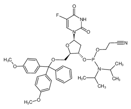 Picture of 5'-O-(4,4'-DIMETHOXYTRITYL)-5-FLUORODEOXYURIDINE-3'-(2-CYANOETHYL-N,N-DIISOPROPYL)PHOSPHORAMIDITE