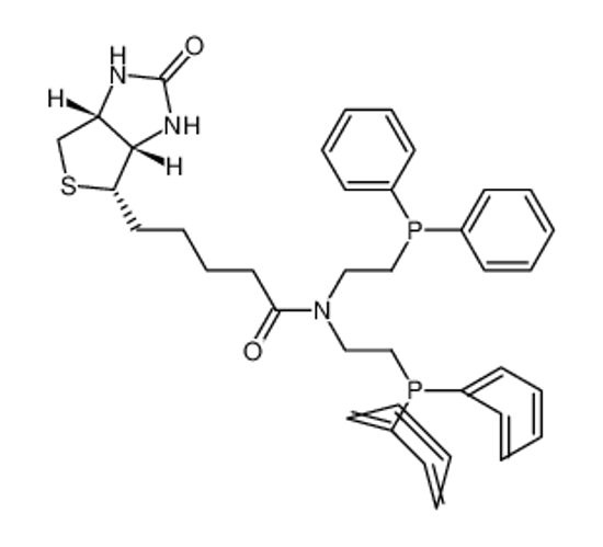 Picture of N,N-bis(2-diphenylphosphanylethyl)-5-(2-oxo-1,3,3a,4,6,6a-hexahydrothieno[3,4-d]imidazol-4-yl)pentanamide