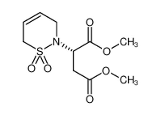 Picture of BUTANEDIOIC ACID, (3,6-DIHYDRO-1,1-DIOXIDO-2H-1,2-THIAZIN-2-YL)-, DIMETHYL ESTER, (2S)