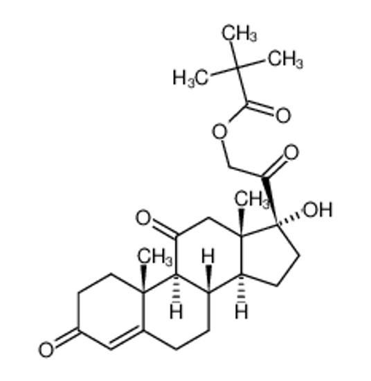 Picture of [2-[(8S,9S,10R,13S,14S,17R)-17-hydroxy-10,13-dimethyl-3,11-dioxo-1,2,6,7,8,9,12,14,15,16-decahydrocyclopenta[a]phenanthren-17-yl]-2-oxoethyl] 2,2-dimethylpropanoate
