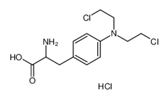 Picture of Phenylalanine,4-[bis(2-chloroethyl)amino]-, hydrochloride (1:1)