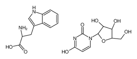 Picture of (2S)-2-amino-3-(1H-indol-3-yl)propanoic acid,1-[(2R,3R,4S,5R)-3,4-dihydroxy-5-(hydroxymethyl)oxolan-2-yl]pyrimidine-2,4-dione
